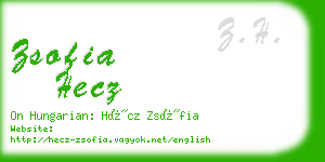 zsofia hecz business card